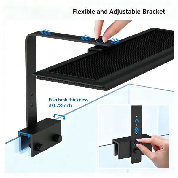 Full-Spectrum Planted Aquarium Bracket Light factory