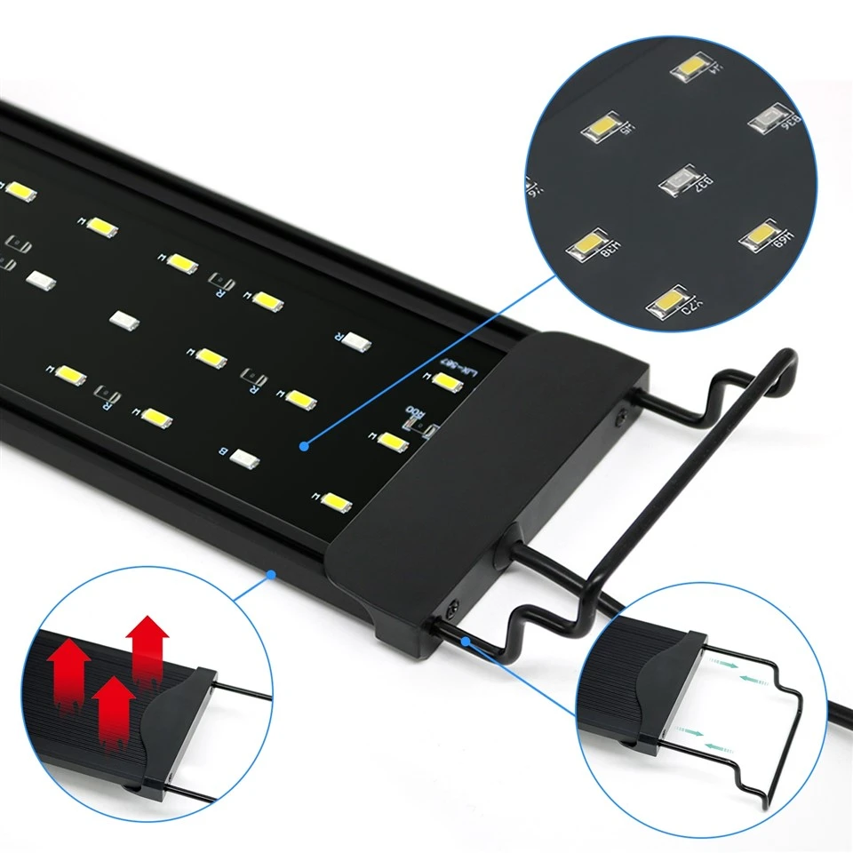 Aquarium LED Light with Adjustable Bracket for Fish Tank